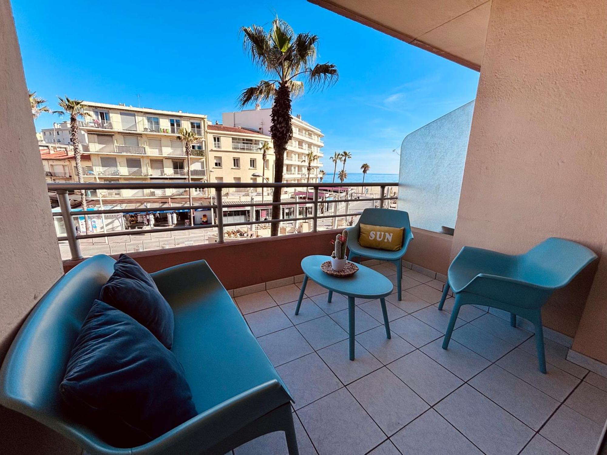 Superbe T2 Vue Mer Avec Ascenseur Canet-en-Roussillon Kültér fotó